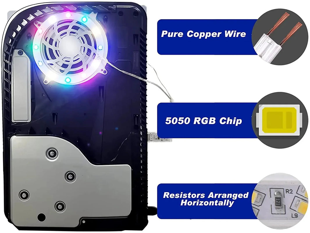 New RGB Pickup Gaming Lighting For PS5 Console With Remote APP Control Game Atmosphere Light for PS5 Slim/PS5 Pro Console