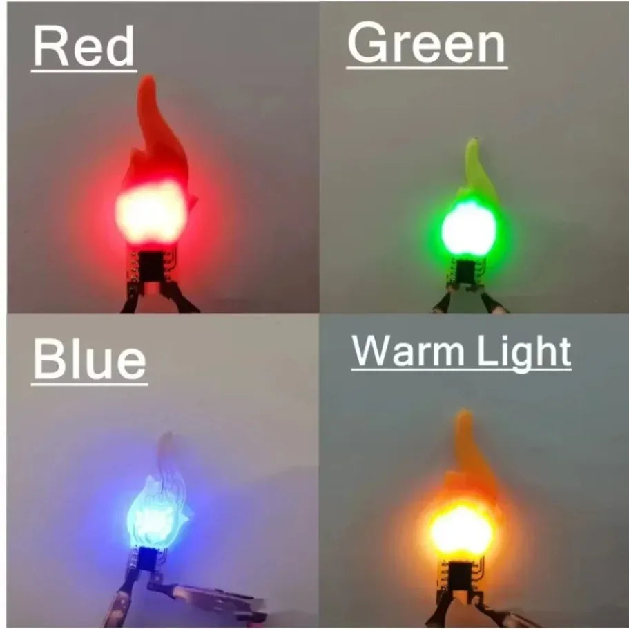 DC3V LED Flame Filament Flash Flowing Candles Edison Bulb LED Filament Diode Birthday Party Decoration Light Accessories For DIY