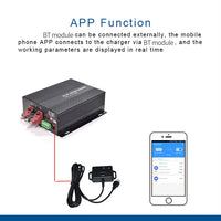 12V DC to DC 30A smart Charger with Booster support Bluetooth app lithium battery Fully automatic charging temperature Charger