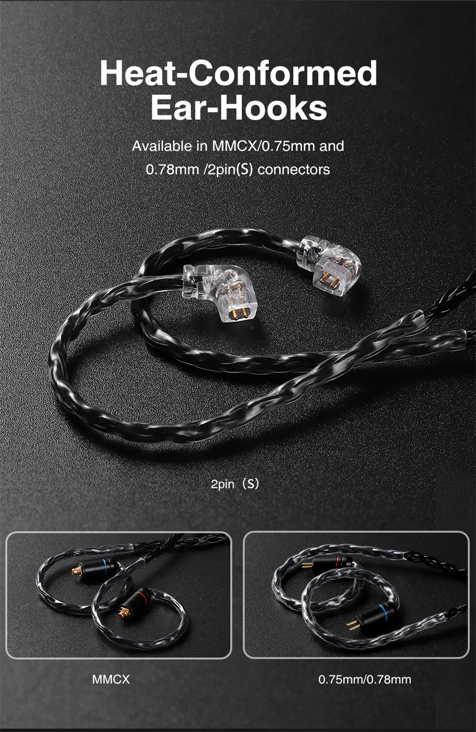 TRN T2 PRO 16 Core Silver Plated HIFI Upgrade Cable 3.5/2.5/4.4mm Plug MMCX/2Pin For TRN KZ CCA Earphones VX V90S ZSX ZAS MT1