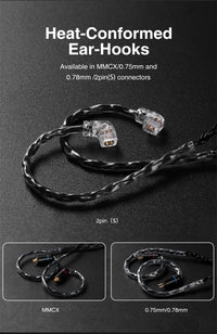 TRN T2 PRO 16 Core Silver Plated HIFI Upgrade Cable 3.5/2.5/4.4mm Plug MMCX/2Pin For TRN KZ CCA Earphones VX V90S ZSX ZAS MT1