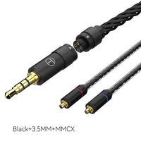 TRN T2 PRO 16 Core Silver Plated HIFI Upgrade Cable 3.5/2.5/4.4mm Plug MMCX/2Pin For TRN KZ CCA Earphones VX V90S ZSX ZAS MT1