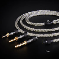 TRN T2 PRO 16 Core Silver Plated HIFI Upgrade Cable 3.5/2.5/4.4mm Plug MMCX/2Pin For TRN KZ CCA Earphones VX V90S ZSX ZAS MT1