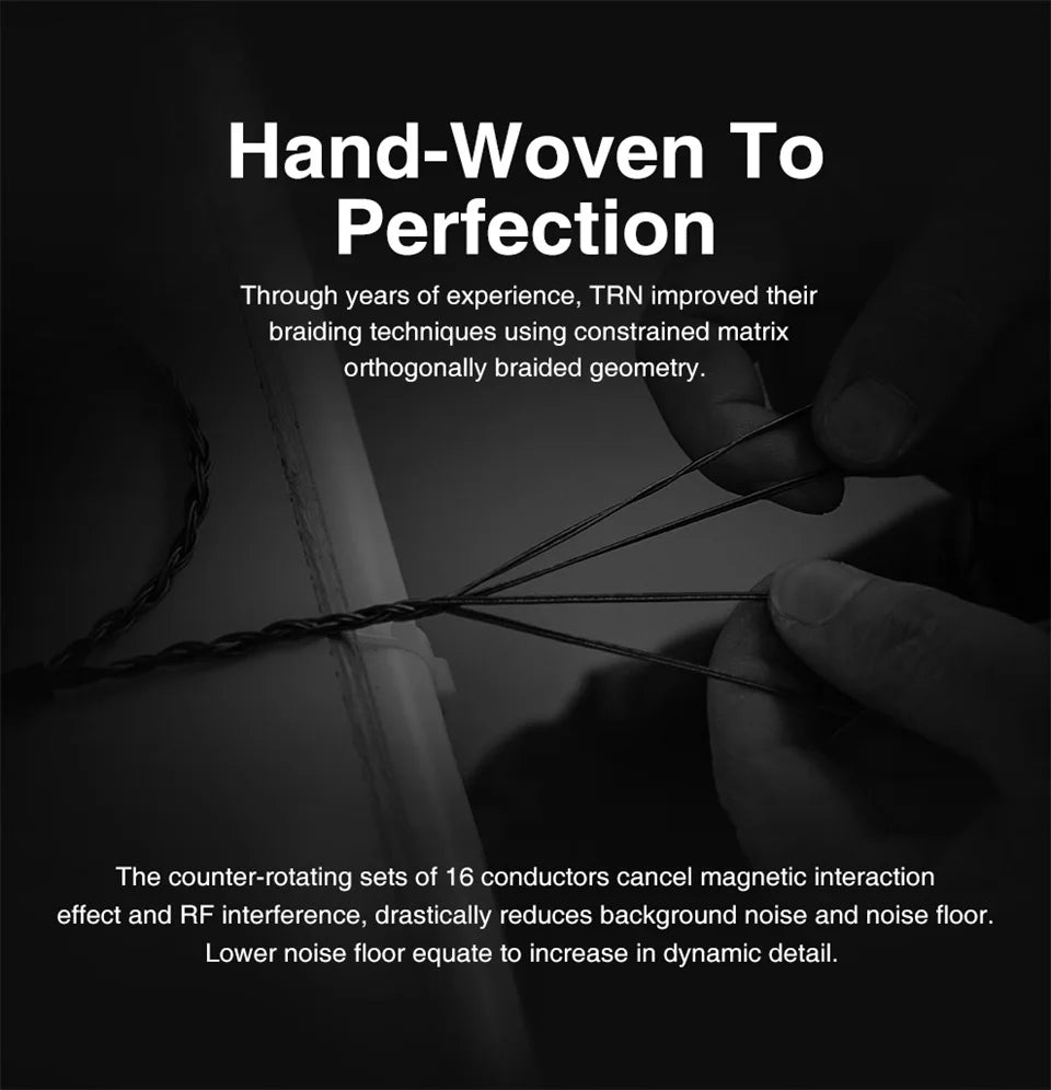 TRN T2 PRO 16 Core Silver Plated HIFI Upgrade Cable 3.5/2.5/4.4mm Plug MMCX/2Pin For TRN KZ CCA Earphones VX V90S ZSX ZAS MT1