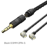 TRN T2 PRO 16 Core Silver Plated HIFI Upgrade Cable 3.5/2.5/4.4mm Plug MMCX/2Pin For TRN KZ CCA Earphones VX V90S ZSX ZAS MT1