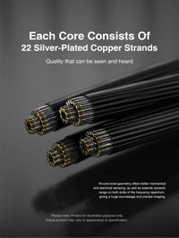 TRN T2 PRO 16 Core Silver Plated HIFI Upgrade Cable 3.5/2.5/4.4mm Plug MMCX/2Pin For TRN KZ CCA Earphones VX V90S ZSX ZAS MT1