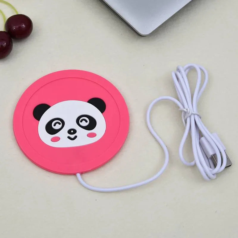 USB Cartoon Original USB Wood Grain Cup Warmer Heat Beverage Mug Mat Keep Drink Warm Heater Mugs Coaster