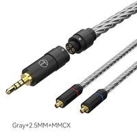 TRN T2 PRO 16 Core Silver Plated HIFI Upgrade Cable 3.5/2.5/4.4mm Plug MMCX/2Pin For TRN KZ CCA Earphones VX V90S ZSX ZAS MT1