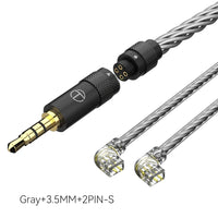 TRN T2 PRO 16 Core Silver Plated HIFI Upgrade Cable 3.5/2.5/4.4mm Plug MMCX/2Pin For TRN KZ CCA Earphones VX V90S ZSX ZAS MT1