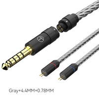 TRN T2 PRO 16 Core Silver Plated HIFI Upgrade Cable 3.5/2.5/4.4mm Plug MMCX/2Pin For TRN KZ CCA Earphones VX V90S ZSX ZAS MT1