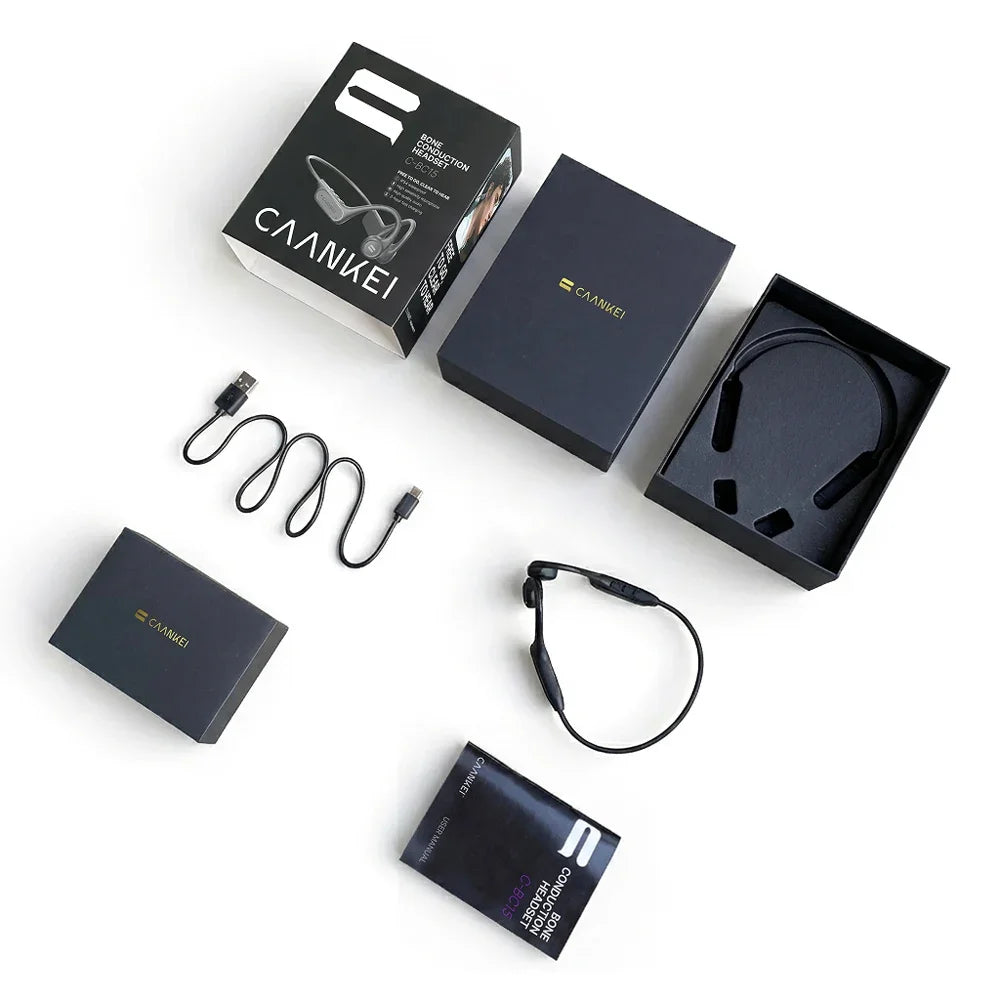 Bone Conduction Sports Earphones IPX6 Waterproof Bluetooth 5.4 Wireless Headphones Open Design Headset For Running Cycling
