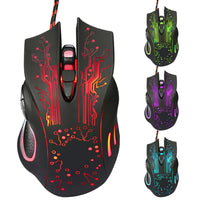 X9 3200DPI E-Sports Wired Gaming Mouse LED Optical 6D Mute USB For PC Computer Laptop