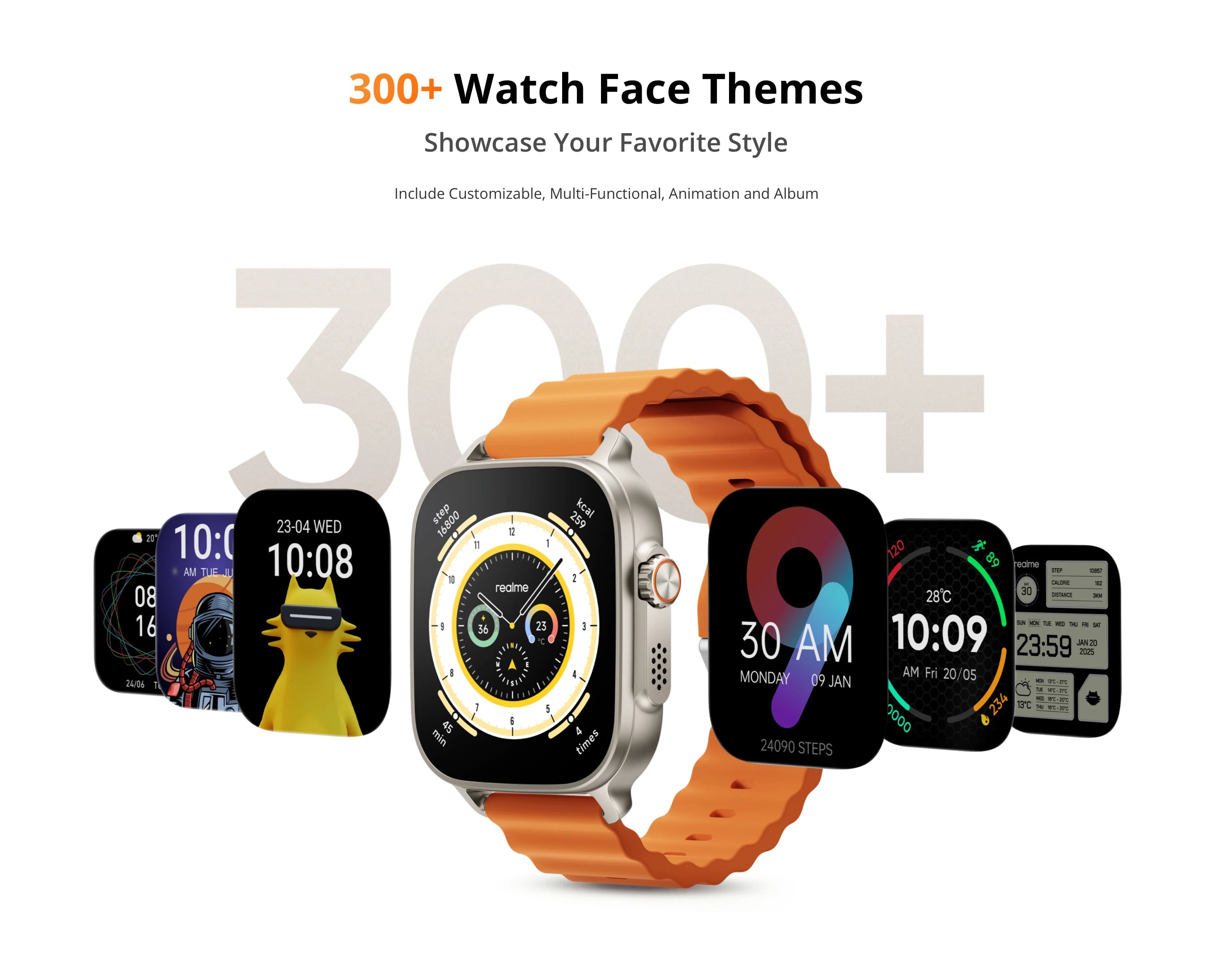 realme Watch 5 Smart Watch 1.97" 2D Flat AMOLED Display Compass & Independent GPS with 5 GNSS 14-day Battery Life NFC Card IP68