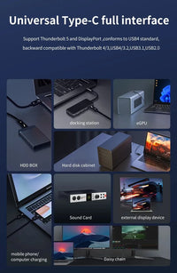 PD 240w USB C To USBC Thunderbolt 5 Full-function Data Cable Fast Charging 16K 60Hz Video Output Functional 80Gbps Transmission