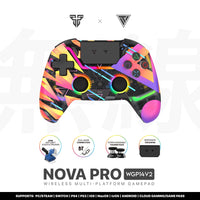 FANTECH NOVA PRO WGP14-V2 Bluetooth Gamepad With Hall Effect Joysticks&Triggers Gaming Controller For PS4 PC Switch Android iOS