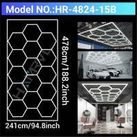 Barbershop Hair Salon Led Ceiling Light Hexagon Garage Light 110V/220V 14 Honeycomb Led Tube Lighting For Car Detailing Workshop