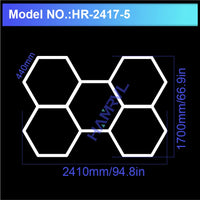 Barbershop Hair Salon Led Ceiling Light Hexagon Garage Light 110V/220V 14 Honeycomb Led Tube Lighting For Car Detailing Workshop