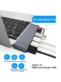 Type-C HUB Splitter 4K 30Hz USB C to HDMI-compatible Adapter PD 100W OTG Adapter USB 3.0 HUB for MacBook Pro Laptop