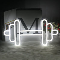 Barbell Fitness Gym Neon Sign Dumbbell LED Neon Ligh Wall Decoration For Workout Room Sport Club Weightlifting Christmas Gift