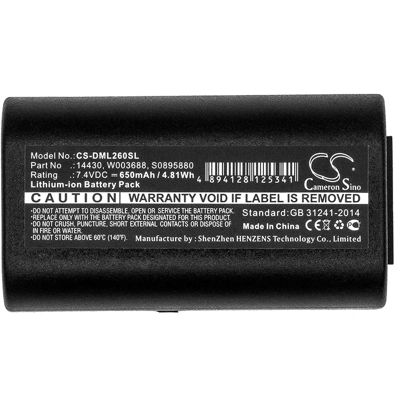 Portable Printer 650mAh Battery For 3M 14430  S0895880  W003688 DYMO 1758458 S0915380 PL200 260P 280 PnP LabelManager 260