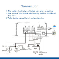 12V DC to DC 30A smart Charger with Booster support Bluetooth app lithium battery Fully automatic charging temperature Charger