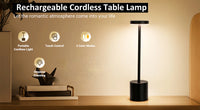 LED Table Lamp Touch Sensor Rechargeable Desktop Night Light Wireless Reading Lamp for Restaurant Hotel Bar Bedroom Decor Light
