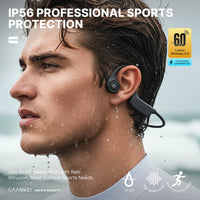 Bone Conduction Sports Earphones IPX6 Waterproof Bluetooth 5.4 Wireless Headphones Open Design Headset For Running Cycling