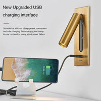 Interior LED Wall Lamp 110-240V with USB Charging Decor for Bedroom Reading Lighting Hotel Headboard LED Embedded Wall Light
