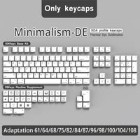 DE Keyboard Keycaps XDA Profile PBT German Keycap Dye-Sub ISO Alice Layout 7U Space bar For Mechanical Keyboard Wooting