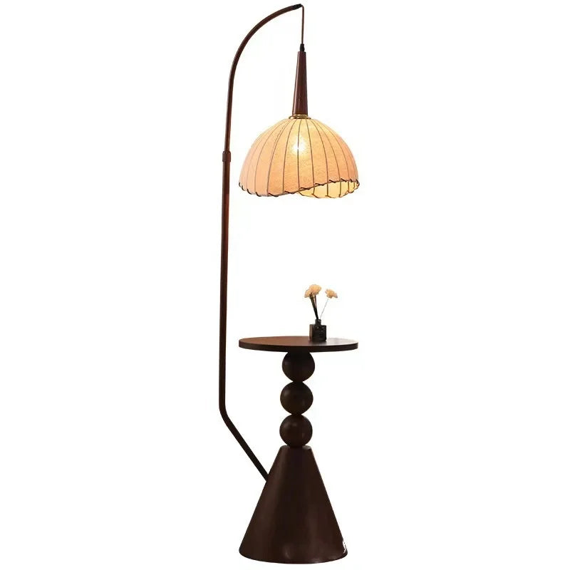 Living Room Floor Lamp French Antique Style Wabi Sabi Style Fire New Chinese Retro Bedside Lamp Shelf Light 2024 New