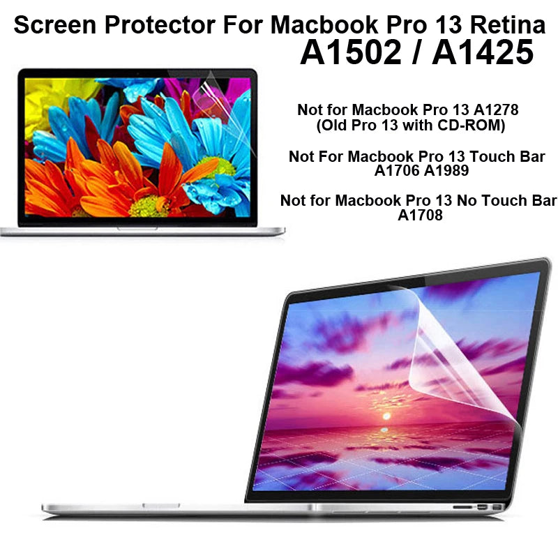Matte anti-glare screen protector for Macbook Pro Retina 13 inch A1502 A1425 matt film guard protection