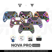 FANTECH NOVA PRO WGP14-V2 Bluetooth Gamepad With Hall Effect Joysticks&Triggers Gaming Controller For PS4 PC Switch Android iOS