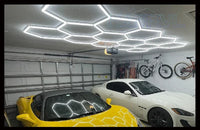 Barbershop Hair Salon Led Ceiling Light Hexagon Garage Light 110V/220V 14 Honeycomb Led Tube Lighting For Car Detailing Workshop