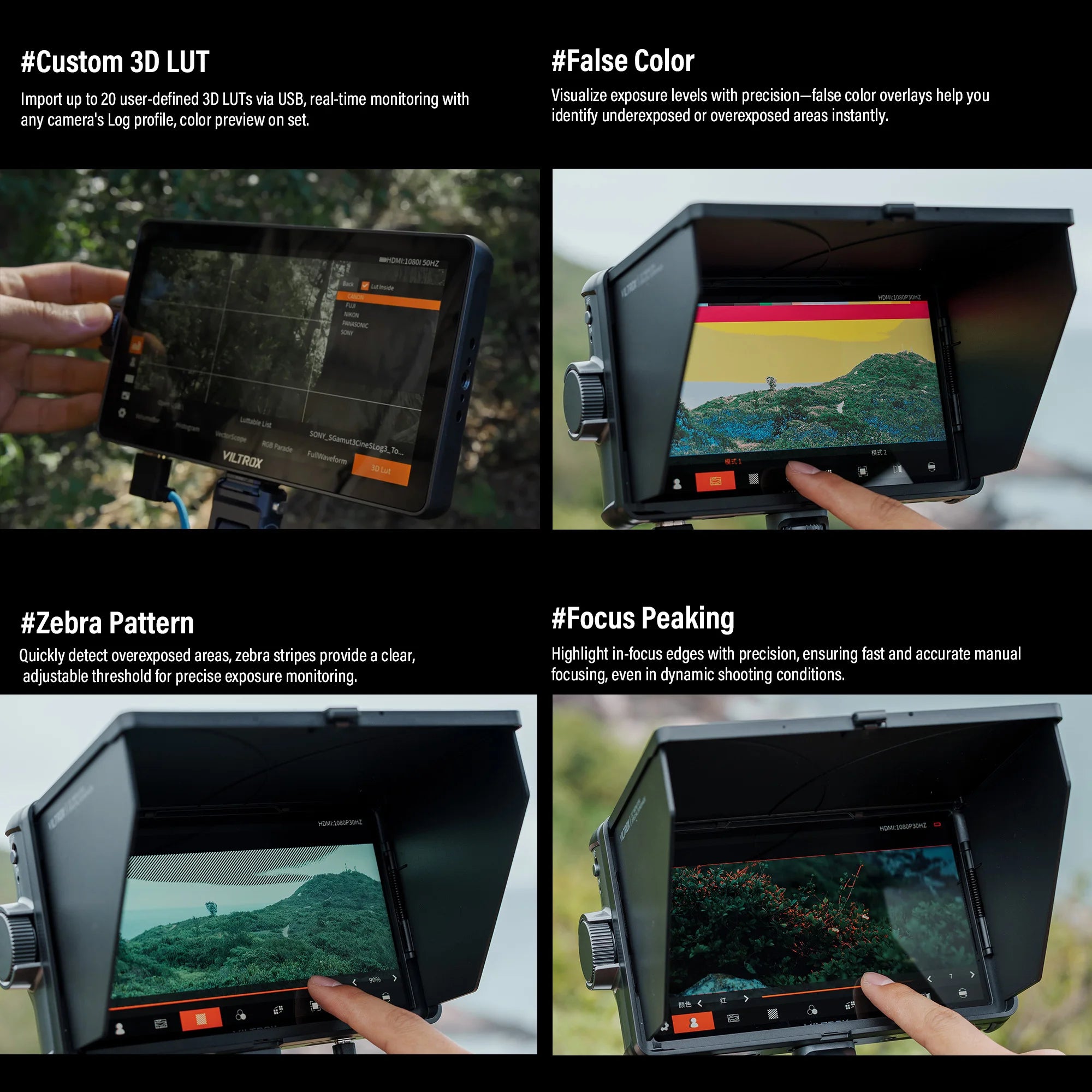 Viltrox DC-A1 7 Inch 2800nit Profissional 4K Monitor For Photography Vlogging Filmmaking TV Creating Touch Screen Monitor
