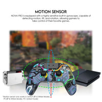 FANTECH NOVA PRO WGP14-V2 Bluetooth Gamepad With Hall Effect Joysticks&Triggers Gaming Controller For PS4 PC Switch Android iOS