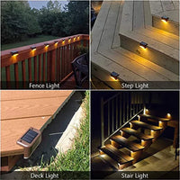1~20PCS Solar Deck Light Outdoor IP65 Waterproof Solar Power Garden Lamps for Railing Stairs Step Fence Yard Patio Pathway