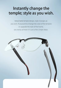Smart bluetooth glasses innovative replaceable frame New TR square detachable Bluetooth glasses AI translation g07 glasses
