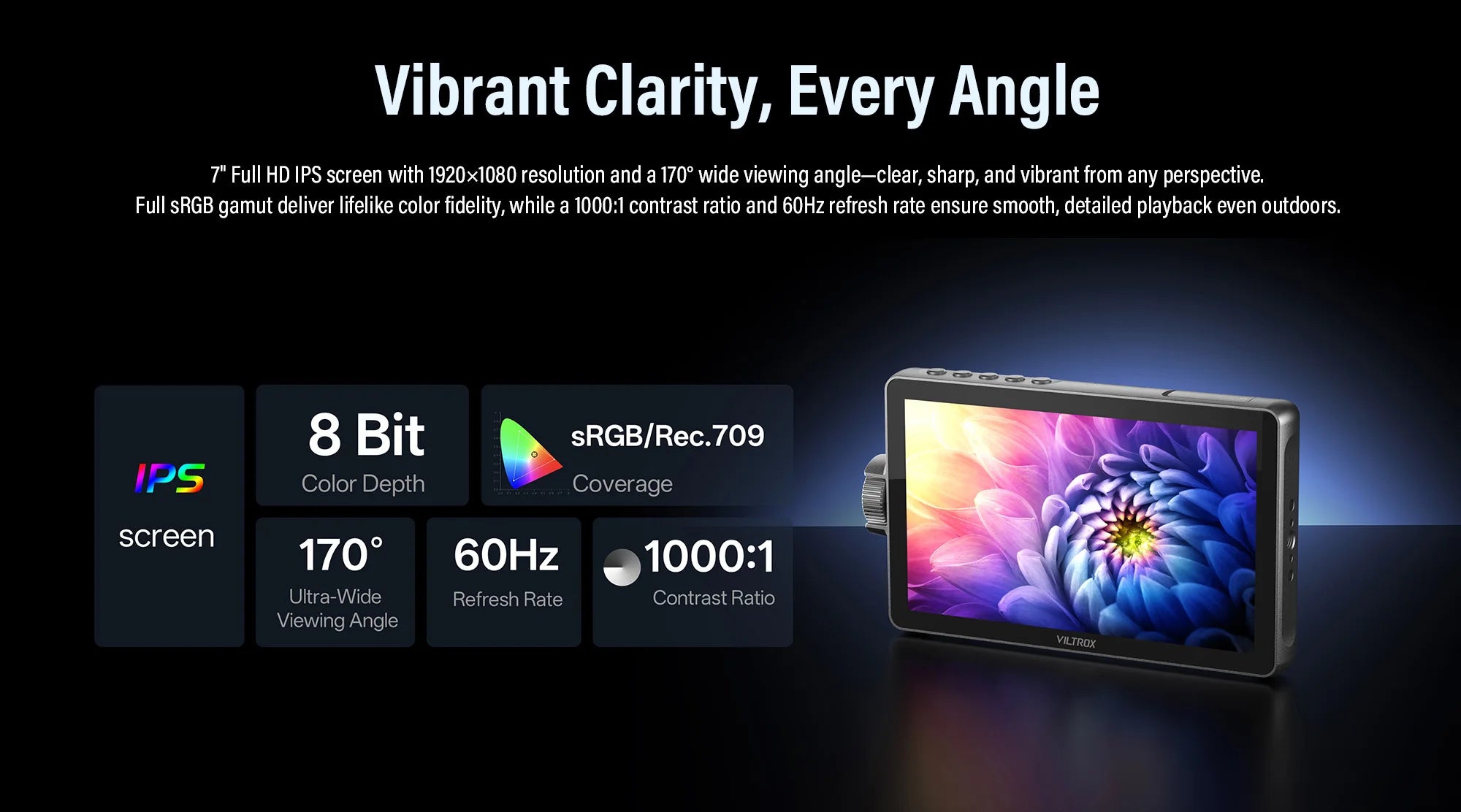 Viltrox DC-A1 7 Inch 2800nit Profissional 4K Monitor For Photography Vlogging Filmmaking TV Creating Touch Screen Monitor