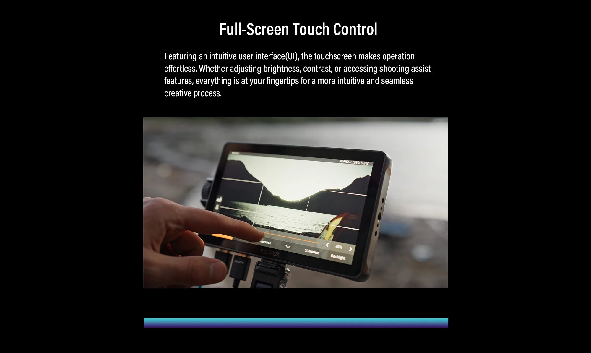 Viltrox DC-A1 7 Inch 2800nit Profissional 4K Monitor For Photography Vlogging Filmmaking TV Creating Touch Screen Monitor