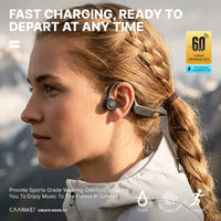 Bone Conduction Sports Earphones IPX6 Waterproof Bluetooth 5.4 Wireless Headphones Open Design Headset For Running Cycling