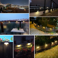 1~20PCS Solar Deck Light Outdoor IP65 Waterproof Solar Power Garden Lamps for Railing Stairs Step Fence Yard Patio Pathway