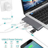 Type-C HUB Splitter 4K 30Hz USB C to HDMI-compatible Adapter PD 100W OTG Adapter USB 3.0 HUB for MacBook Pro Laptop