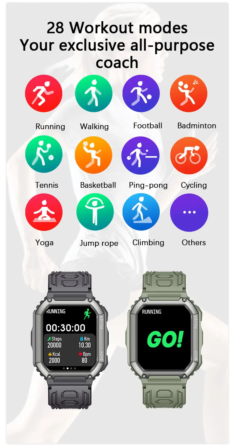 LIGE 2Smart Watch IP67 Waterproof Original Design For Men Bluetooth Call New Smartwatches Health Monitor With 100+ Sports Modes