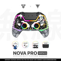FANTECH NOVA PRO WGP14-V2 Bluetooth Gamepad With Hall Effect Joysticks&Triggers Gaming Controller For PS4 PC Switch Android iOS