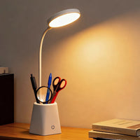Kids Study LED Table Lamp Safe Touch Control Dimmable Led Light USB Power Gift for Children Warm/Natural White 5V Portable
