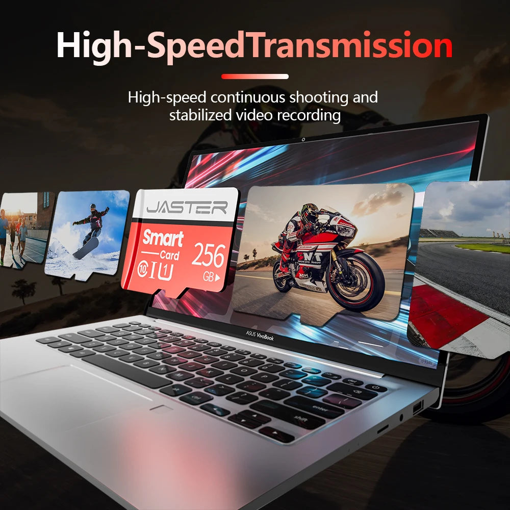 JASTER Original Memory Card 64GB 32GB 16GB 8G High Speed SD Card Class 10 Reddish-gray Flash Card Mini TF Card For Samrtphone PC
