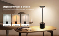 LED Table Lamp Touch Sensor Rechargeable Desktop Night Light Wireless Reading Lamp for Restaurant Hotel Bar Bedroom Decor Light