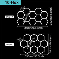 Barbershop Hair Salon Led Ceiling Light Hexagon Garage Light 110V/220V 14 Honeycomb Led Tube Lighting For Car Detailing Workshop