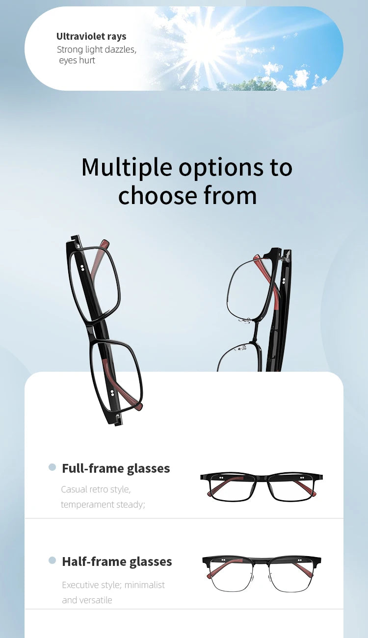 Smart bluetooth glasses innovative replaceable frame New TR square detachable Bluetooth glasses AI translation g07 glasses