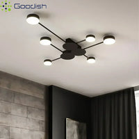 Modern Simplicity Sputtering luminescent Multi Head LED Home Ceiling Lights Painting Lamps for Living Room Decoration Chandelier